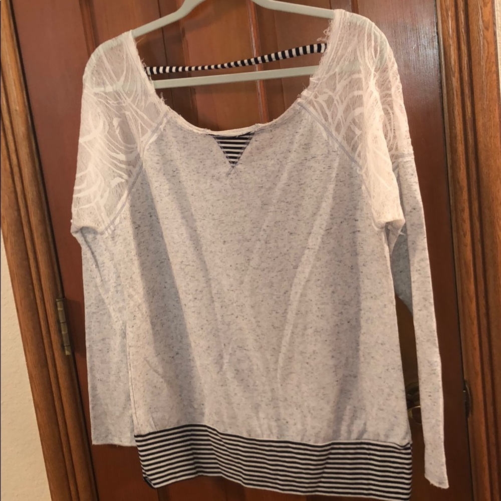 Sweatshirt material long sleeve top
